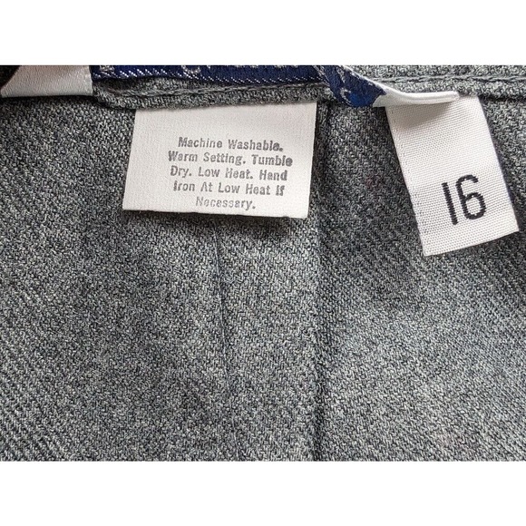 Vintage 70s Pants Levi Strauss Gray Polyester High Waist Misses Size 16 New - Picture 7 of 8